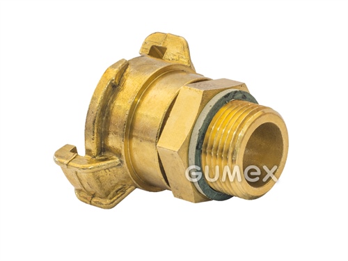 GEKA Schnellkupplung drehbar um 360°, Außengewinde G 1/2", 40bar, Dichtung NBR, -5°C/+90°C, Messing, 